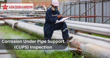 corrosion under pipe support (CUPS) inspection